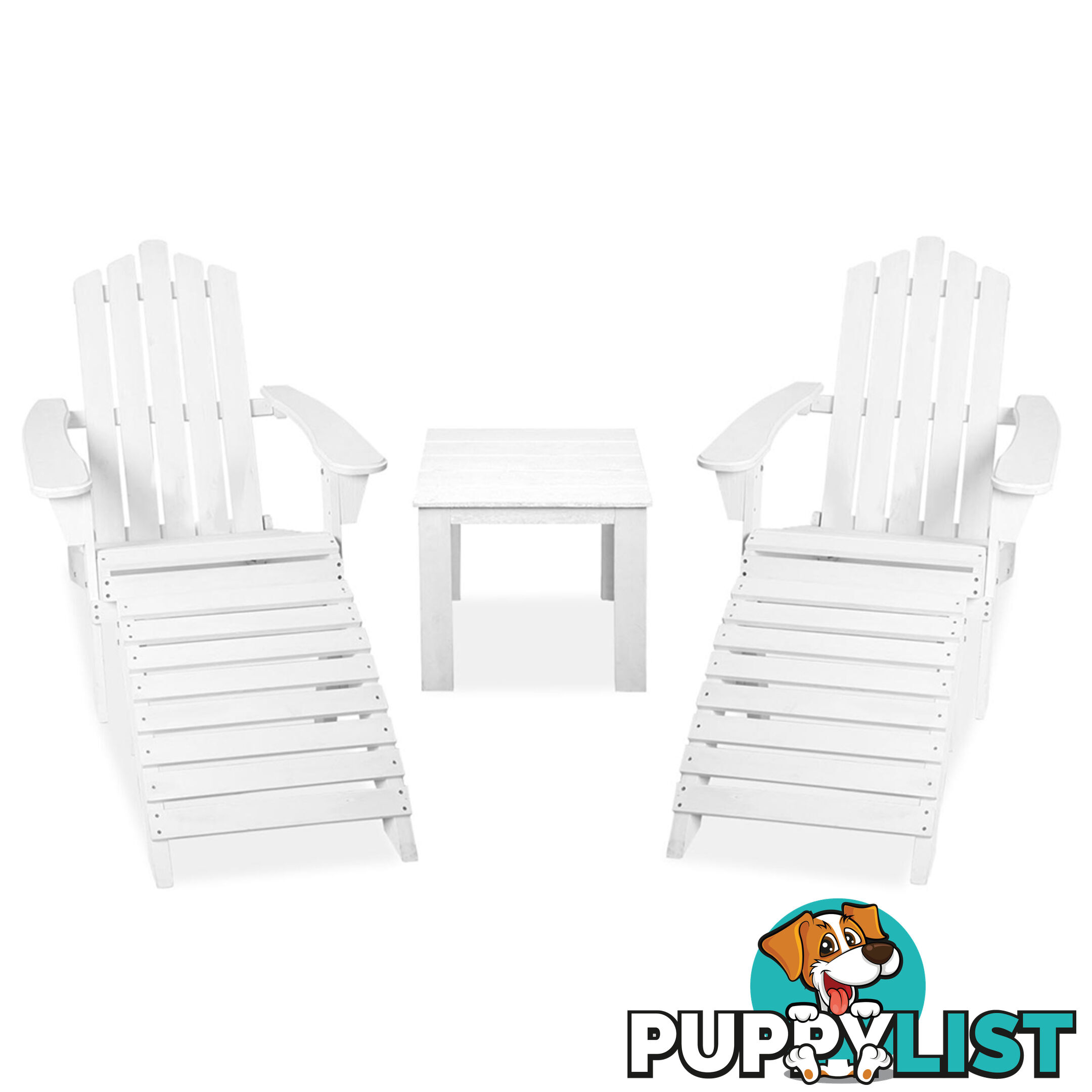 Adirondack Chairs & Side Table  5 Piece Set