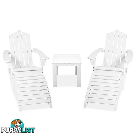 Adirondack Chairs & Side Table  5 Piece Set