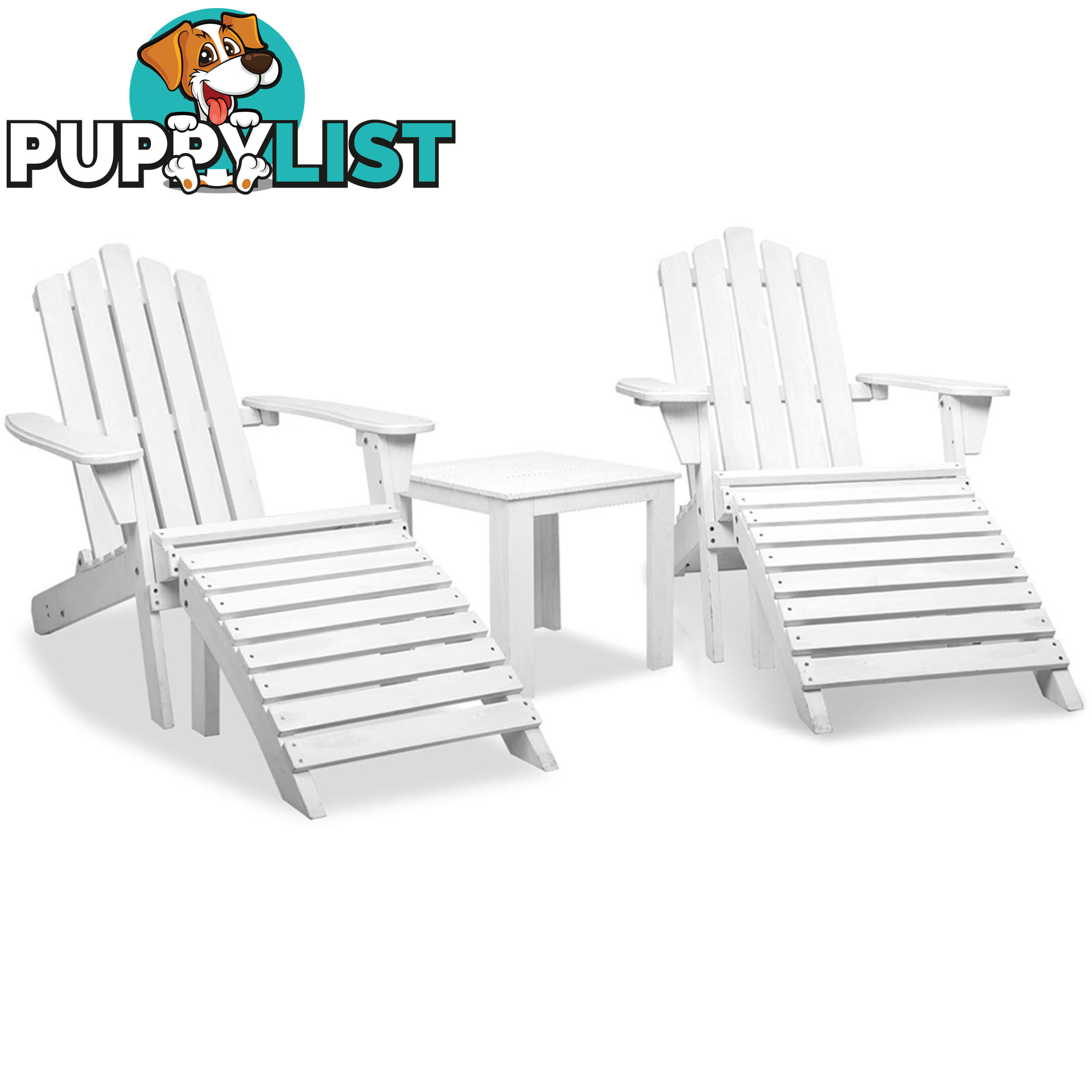 Adirondack Chairs & Side Table  5 Piece Set