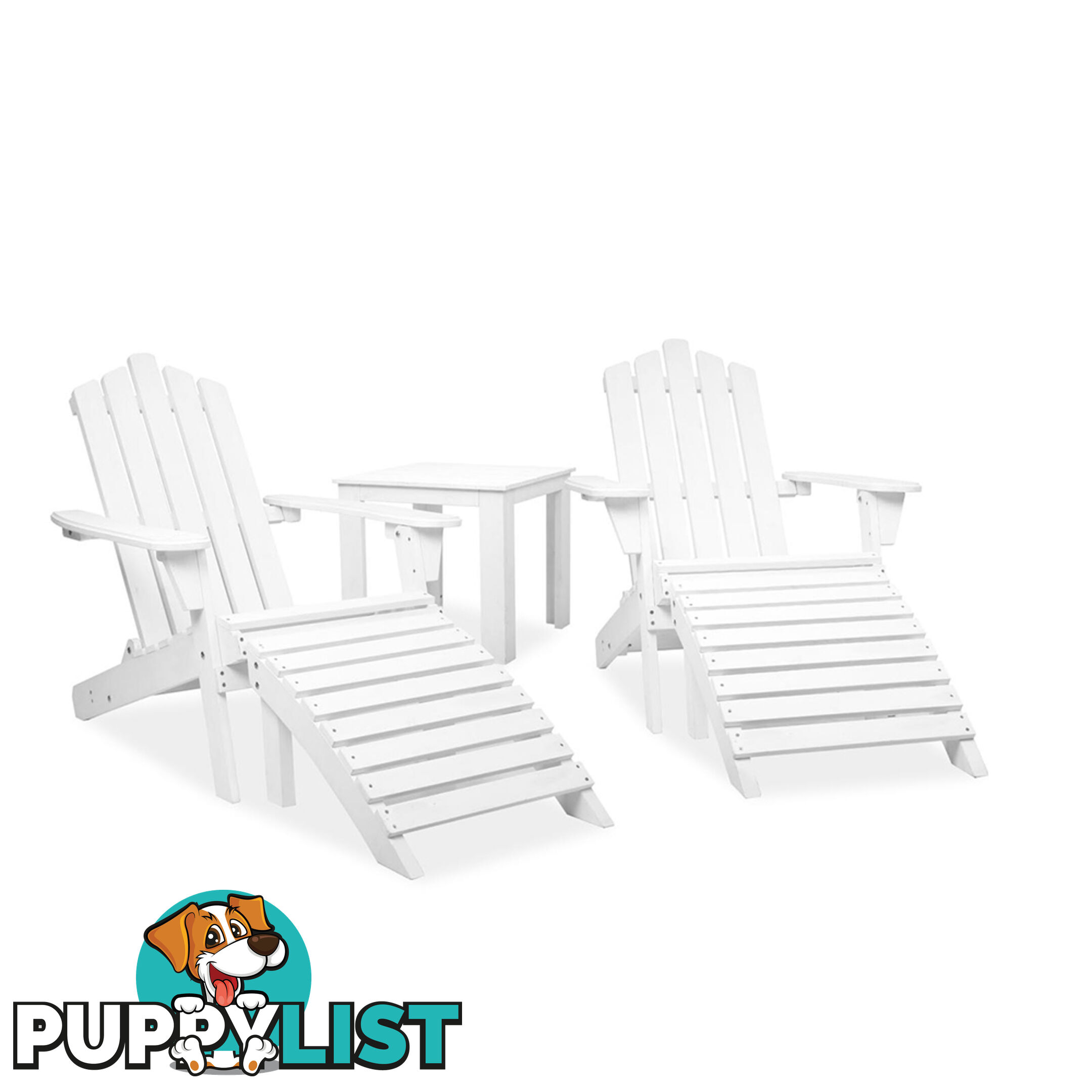 Adirondack Chairs & Side Table  5 Piece Set