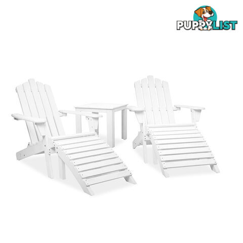 Adirondack Chairs & Side Table  5 Piece Set