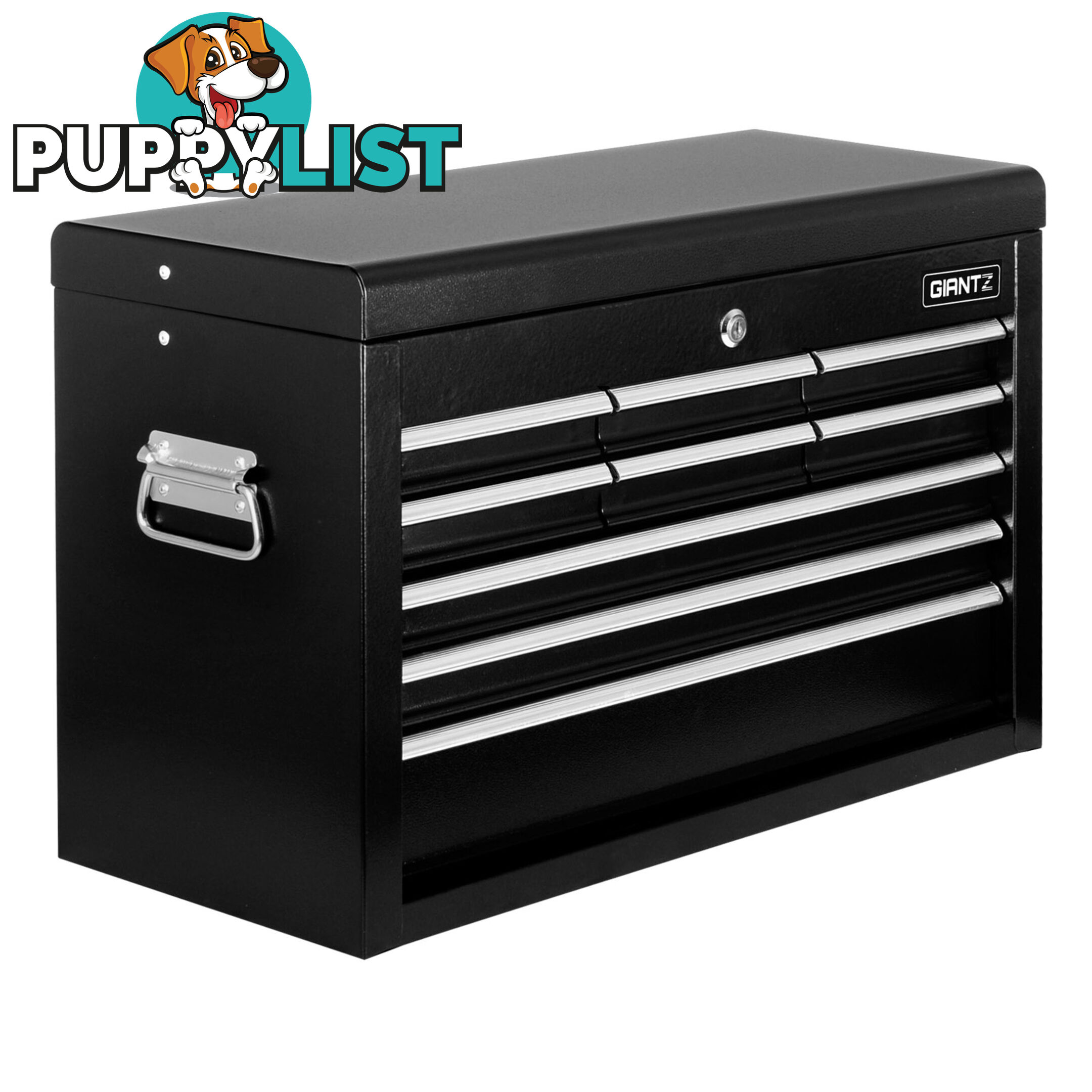 9 Drawers Tool Box Chest Black