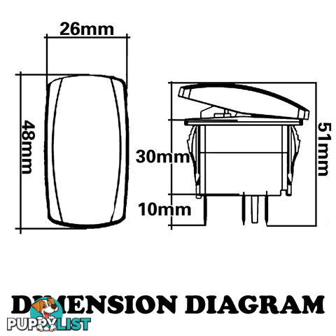 REVERSE LIGHTS CARLING ROCKER SWITCH LASER ETCHED WORK LIGHT BAR 4WD HID 12V 24V