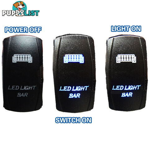 LED LIGHT BAR CARLING ROCKER SWITCH LASER ETCHED WORK LIGHT BAR 4WD UTE 12V 24V