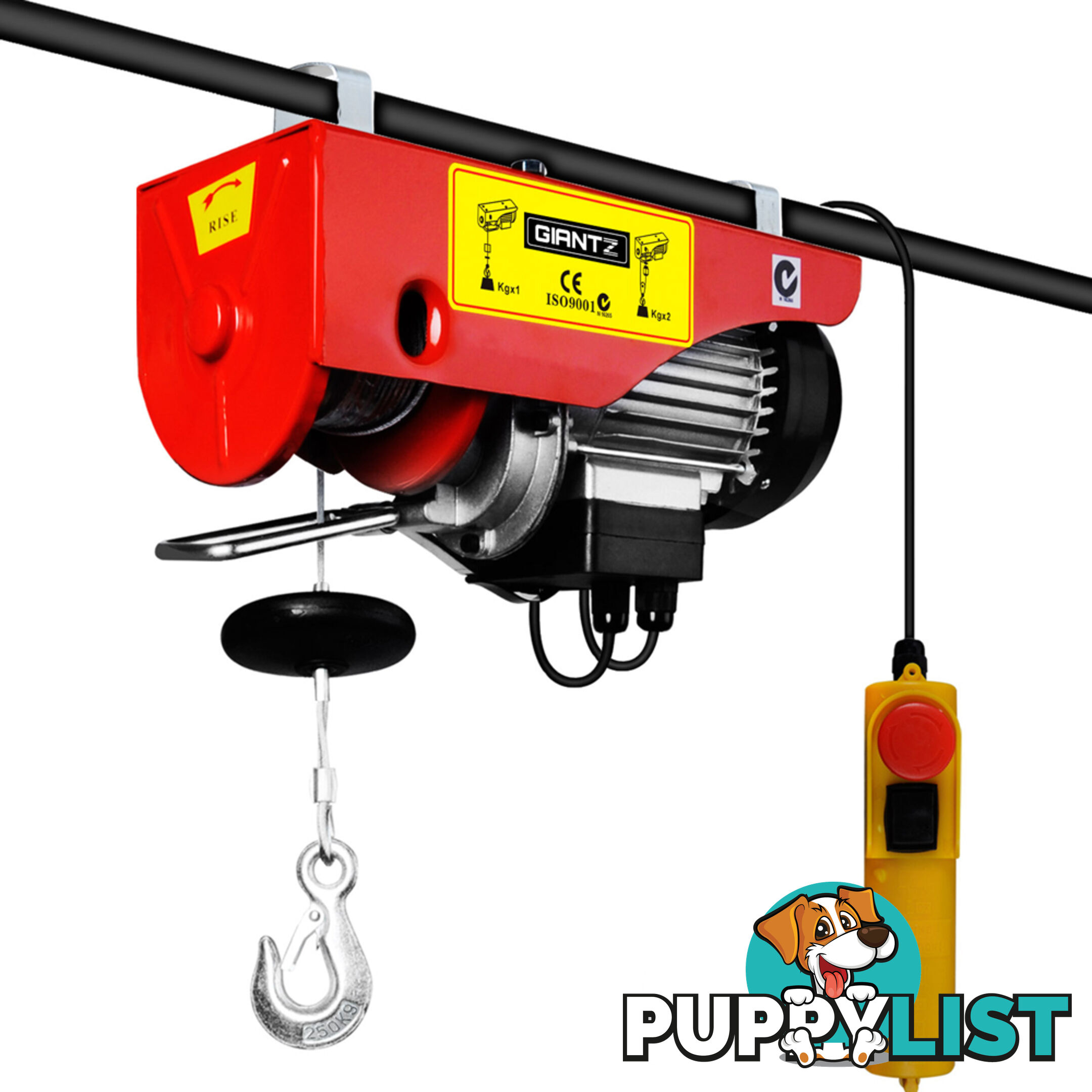 510W Electric Hoist Winch 125/250kg Professional Lift Power Tool 15m Rope