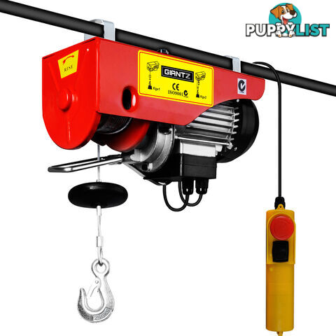 510W Electric Hoist Winch 125/250kg Professional Lift Power Tool 15m Rope