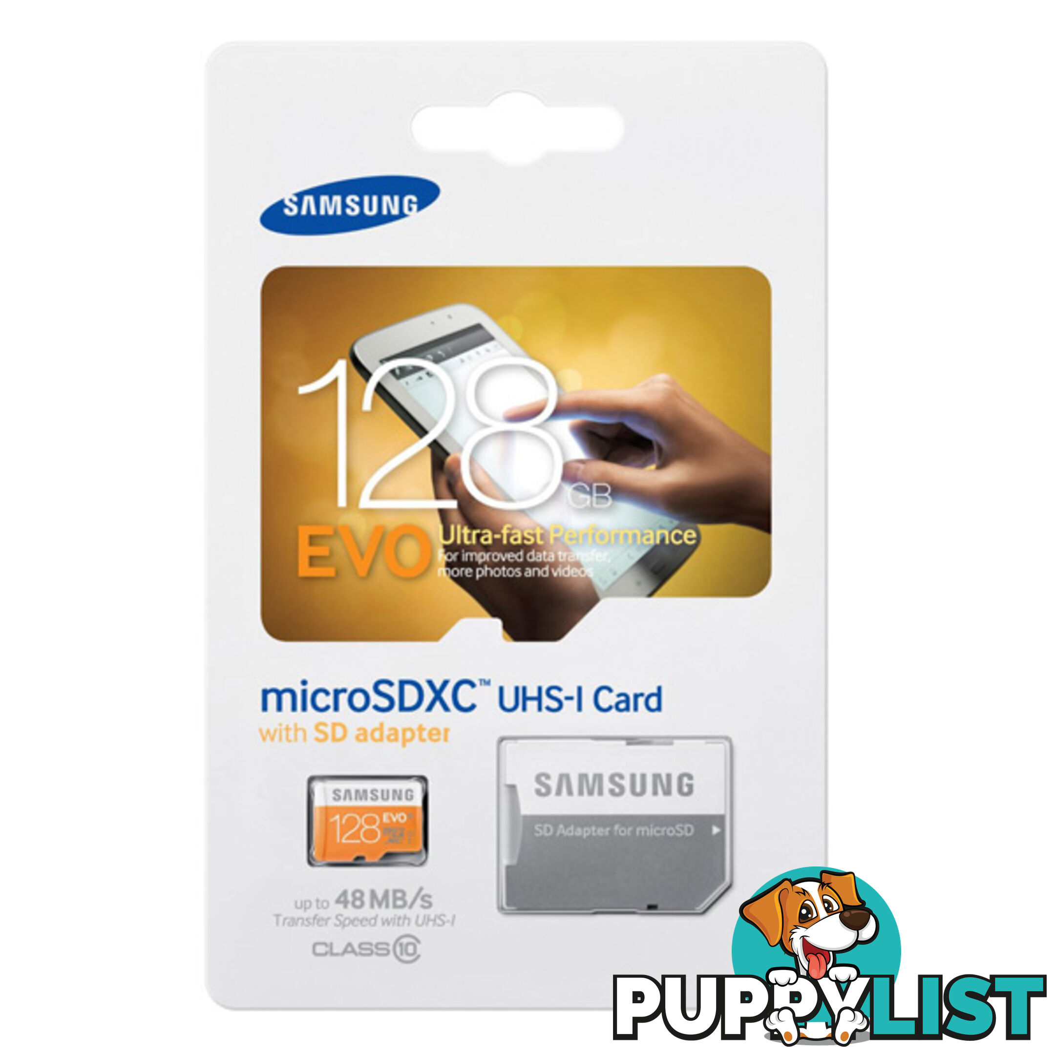 Samsung 128GB EVO Micro SDXC up to 48MB/s with Adapter (MB-MP128DA/AM)