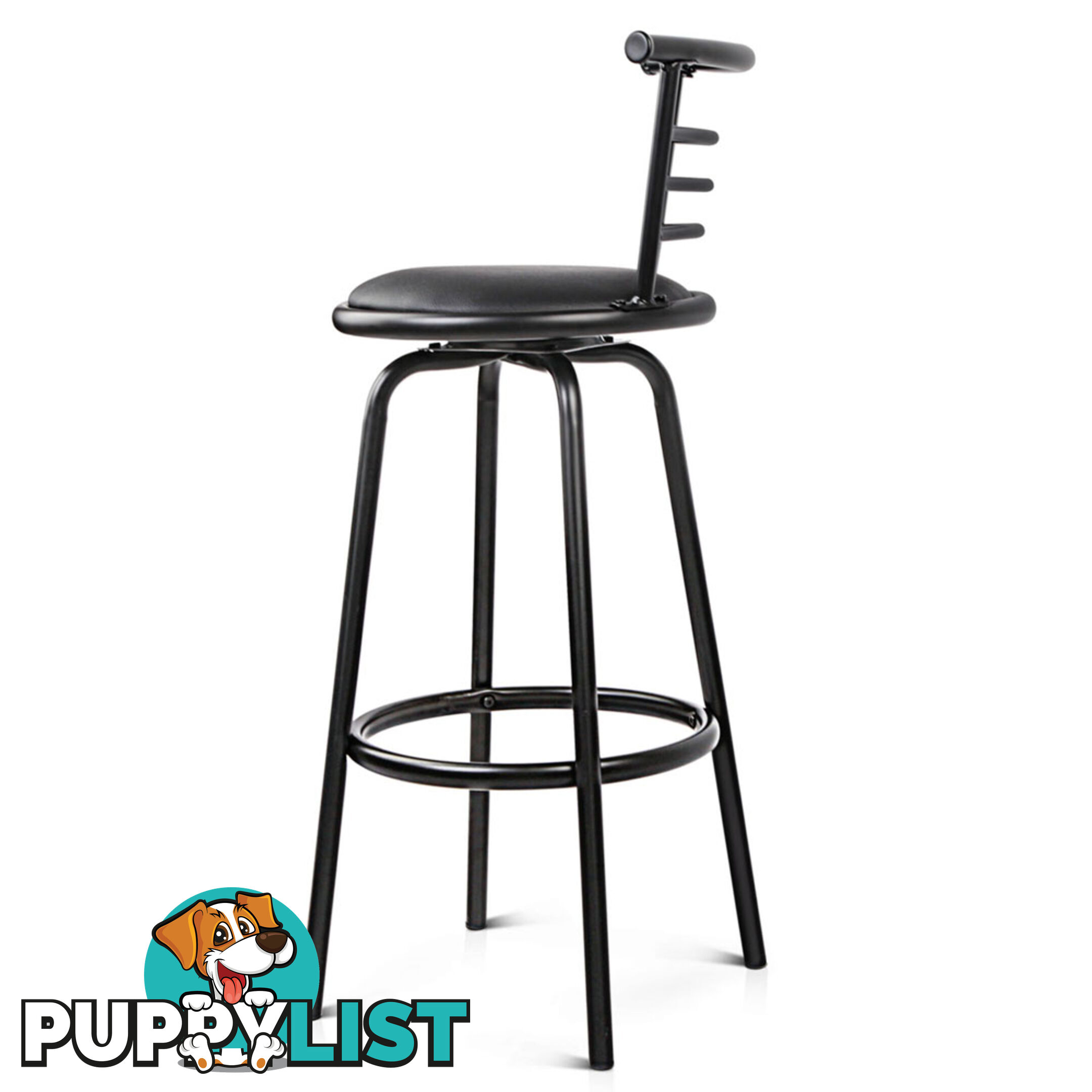 Set of 2 360ÁSwivel Bar Stool - Black