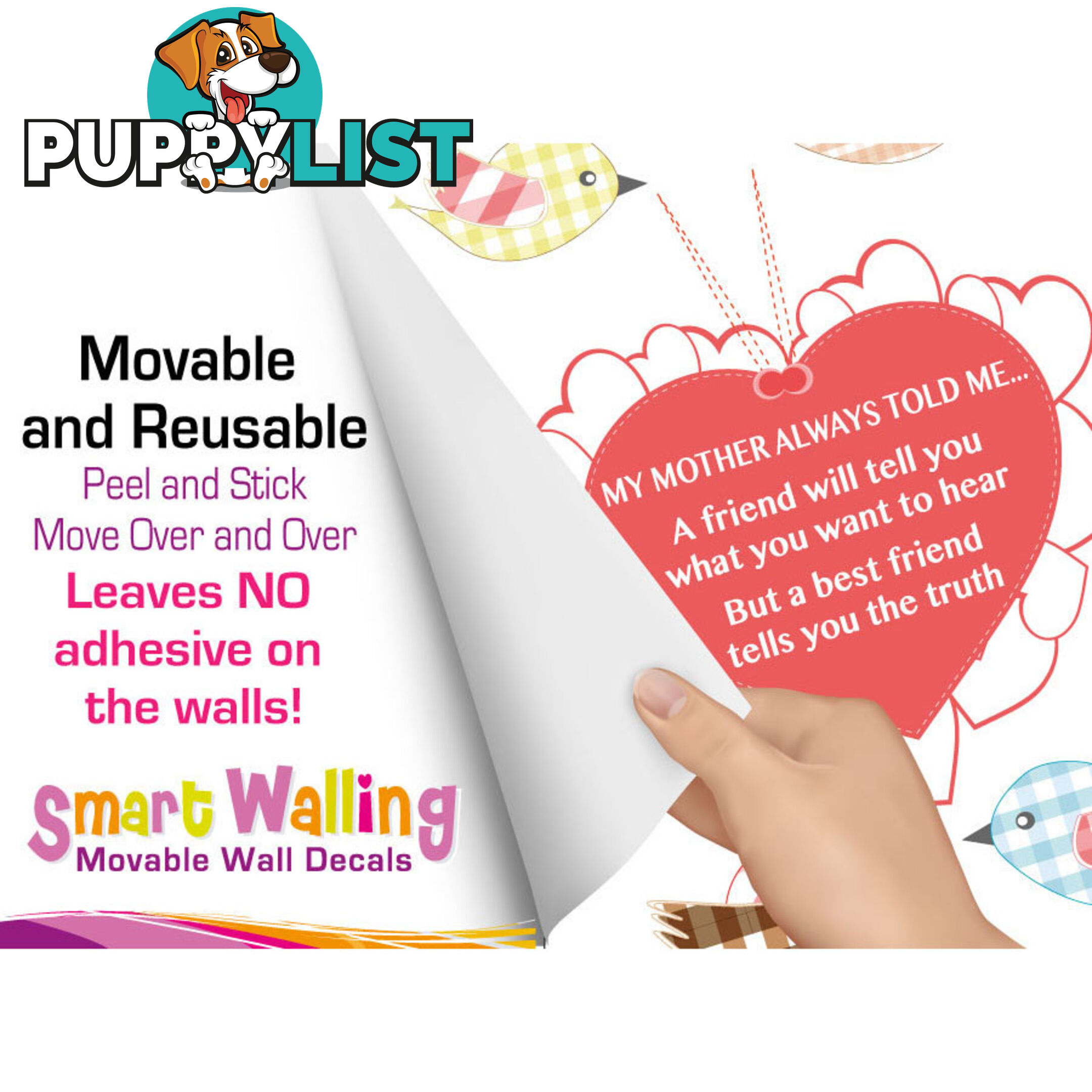 Medium Size My Mother Told Me Wall Sticker Quotes - Totally Movable