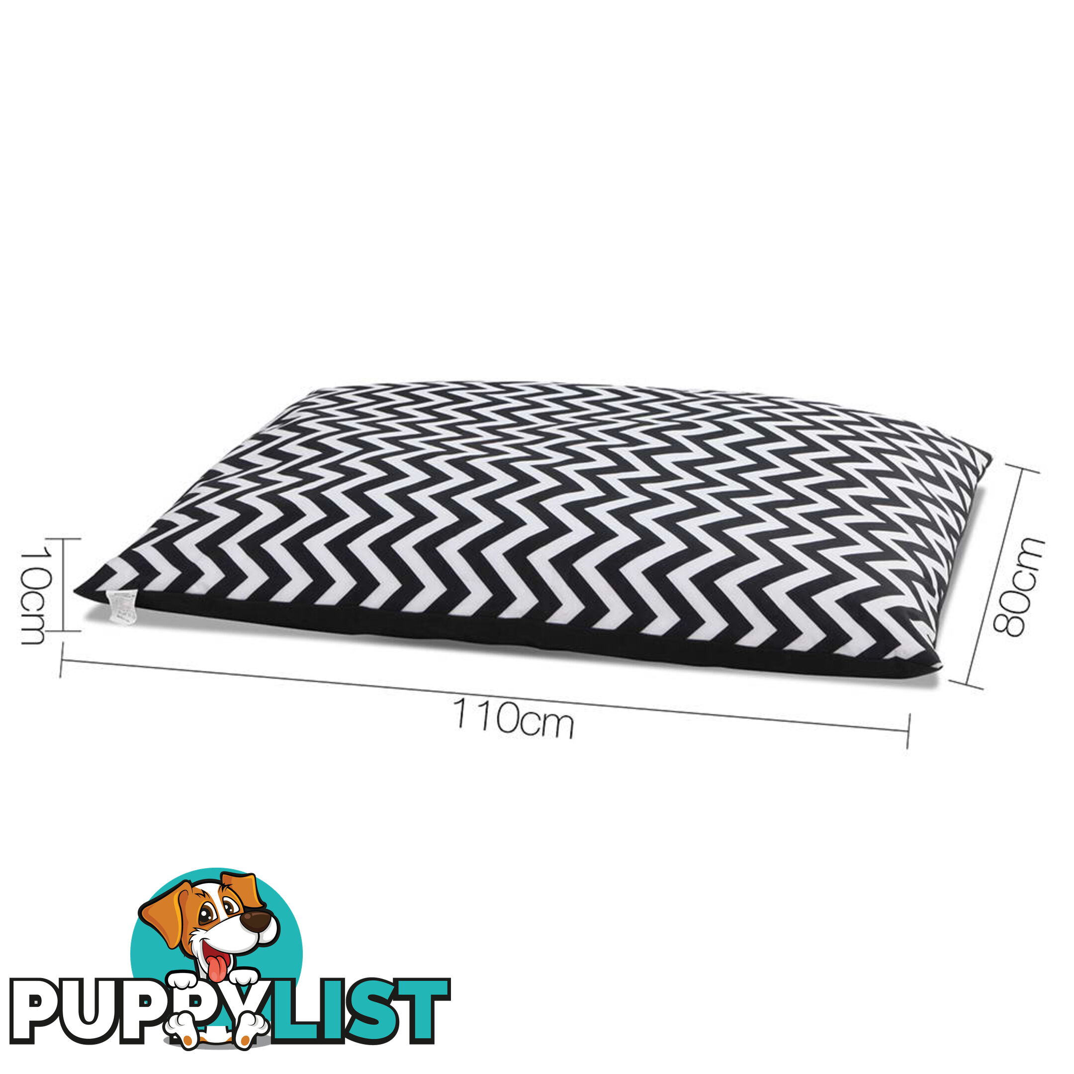 Washable Wavy Stripe Heavy Duty Pet Bed - XXLarge