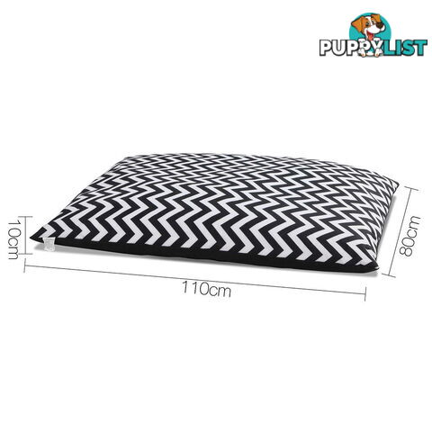 Washable Wavy Stripe Heavy Duty Pet Bed - XXLarge