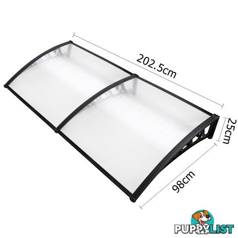 DIY Window Door Awning Outdoor Sun Shield Canopy UV Rain Patio Cover 1x2M