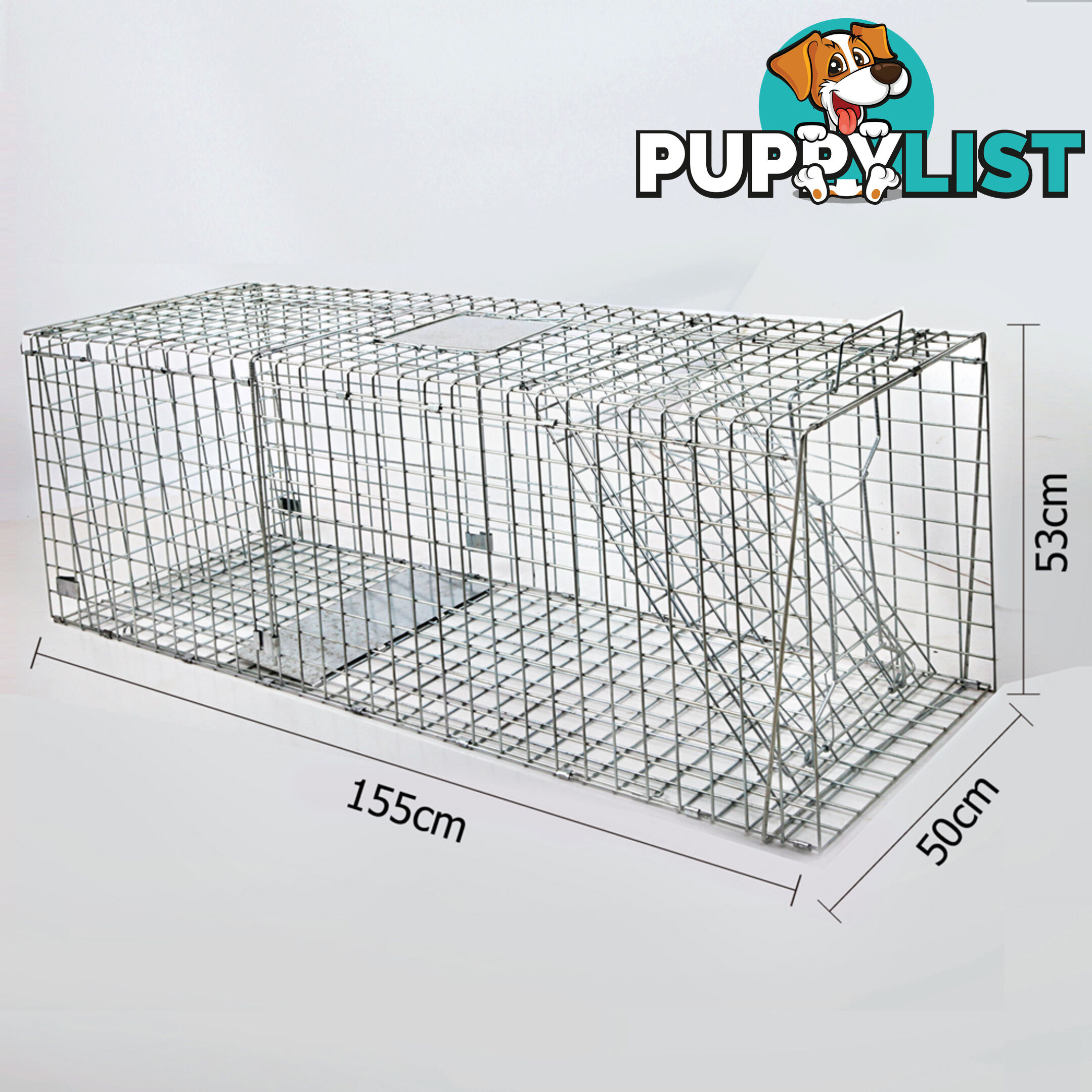 XXLarge Humane Animal Trap Cage Cat Possum Rabbit Fox Koala Hare Catch 150x50cm