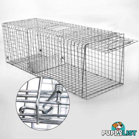 XXLarge Humane Animal Trap Cage Cat Possum Rabbit Fox Koala Hare Catch 150x50cm