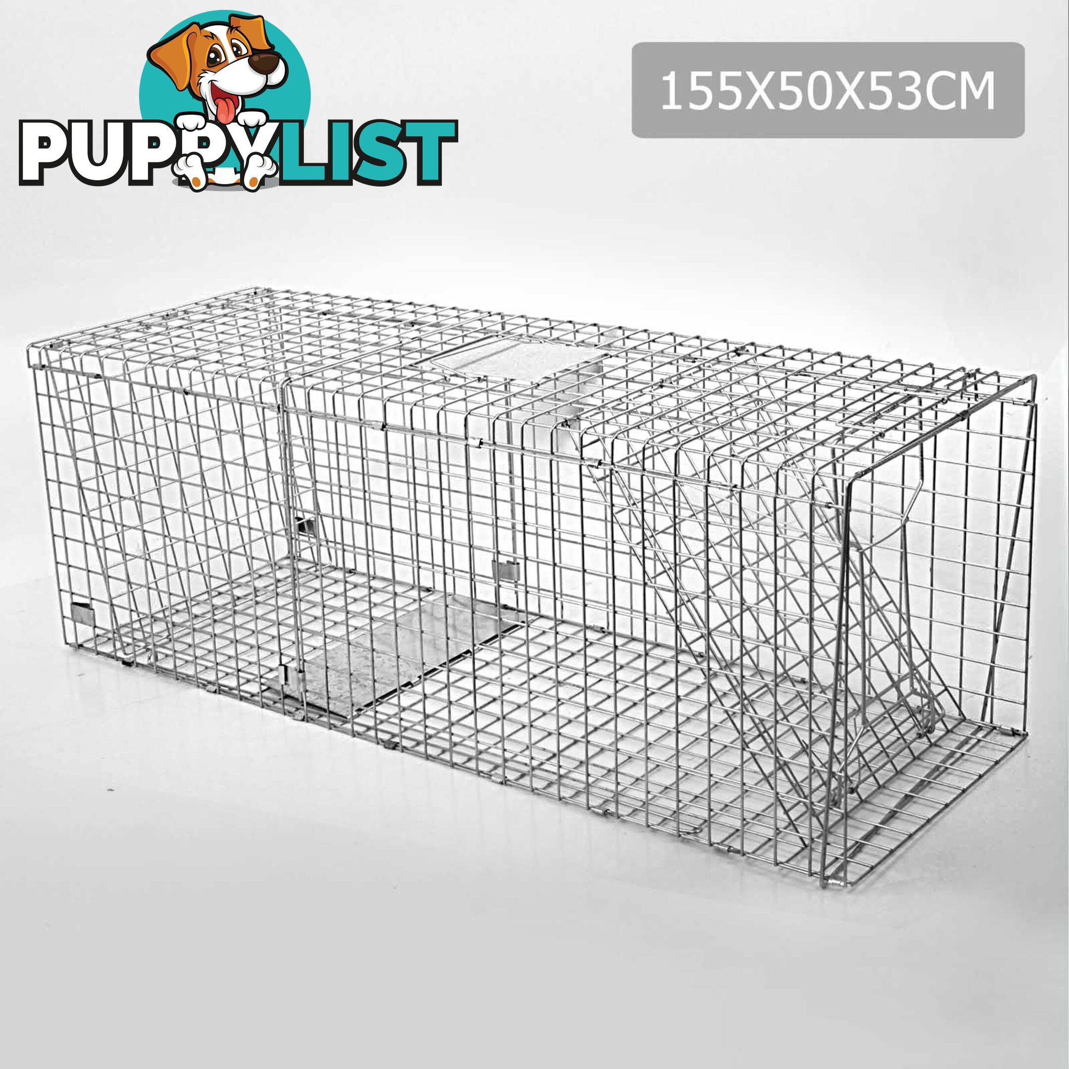 XXLarge Humane Animal Trap Cage Cat Possum Rabbit Fox Koala Hare Catch 150x50cm