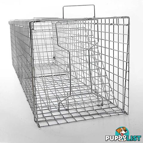 XXLarge Humane Animal Trap Cage Cat Possum Rabbit Fox Koala Hare Catch 150x50cm