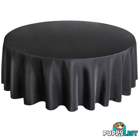 4 Pcs Wedding Table Cloth Round 229cm Black