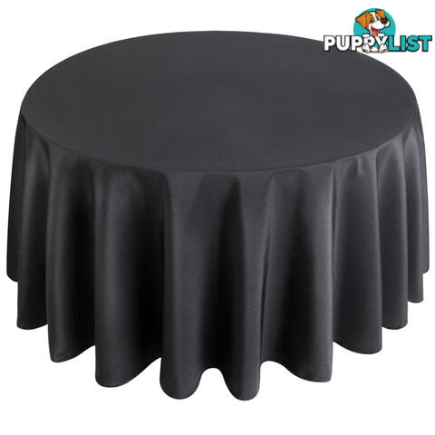 4 Pcs Wedding Table Cloth Round 229cm Black