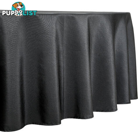 4 Pcs Wedding Table Cloth Round 229cm Black