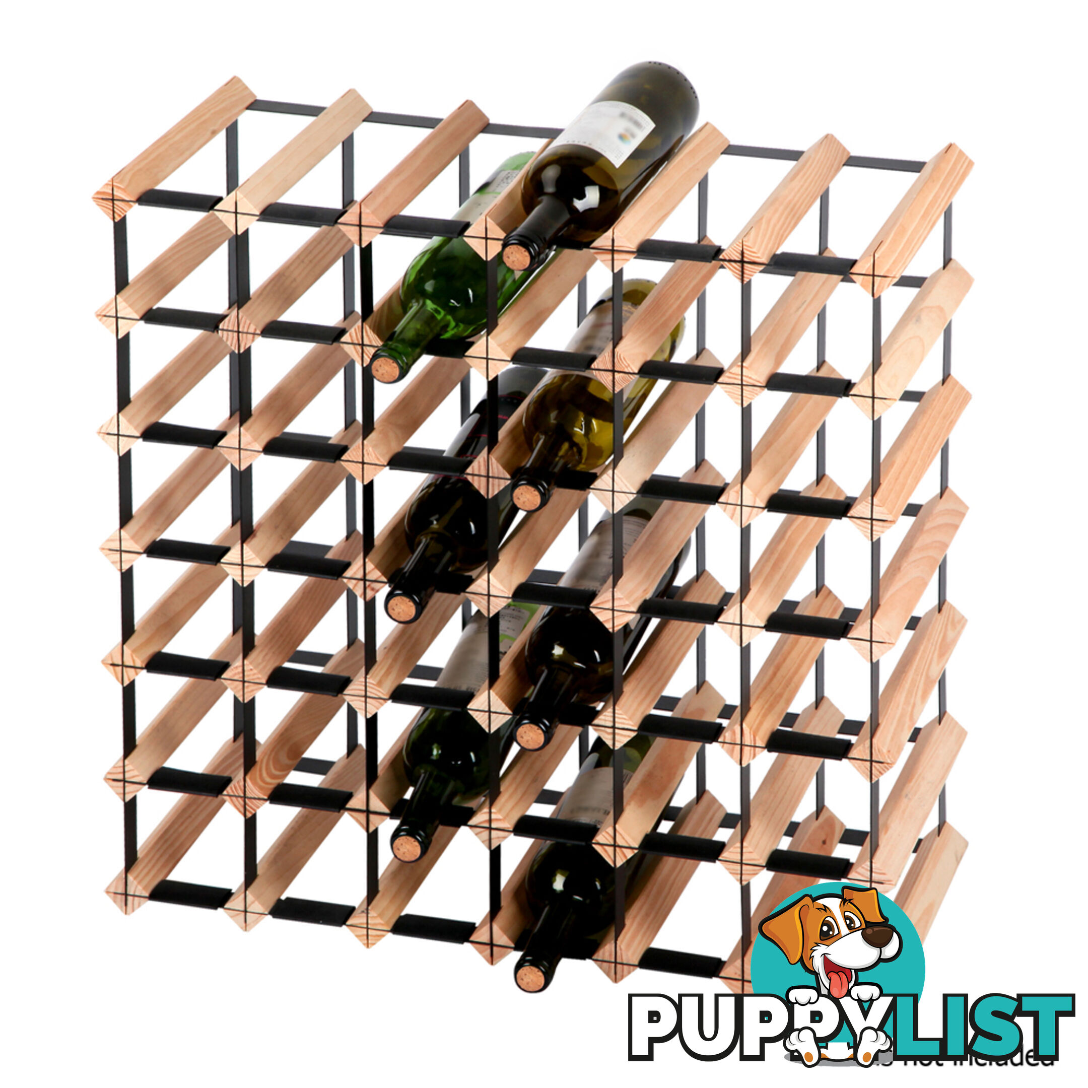 42 Bottles Timber Wine Rack Wooden Shelf Cellar Storage Vintry Stand Cabinet