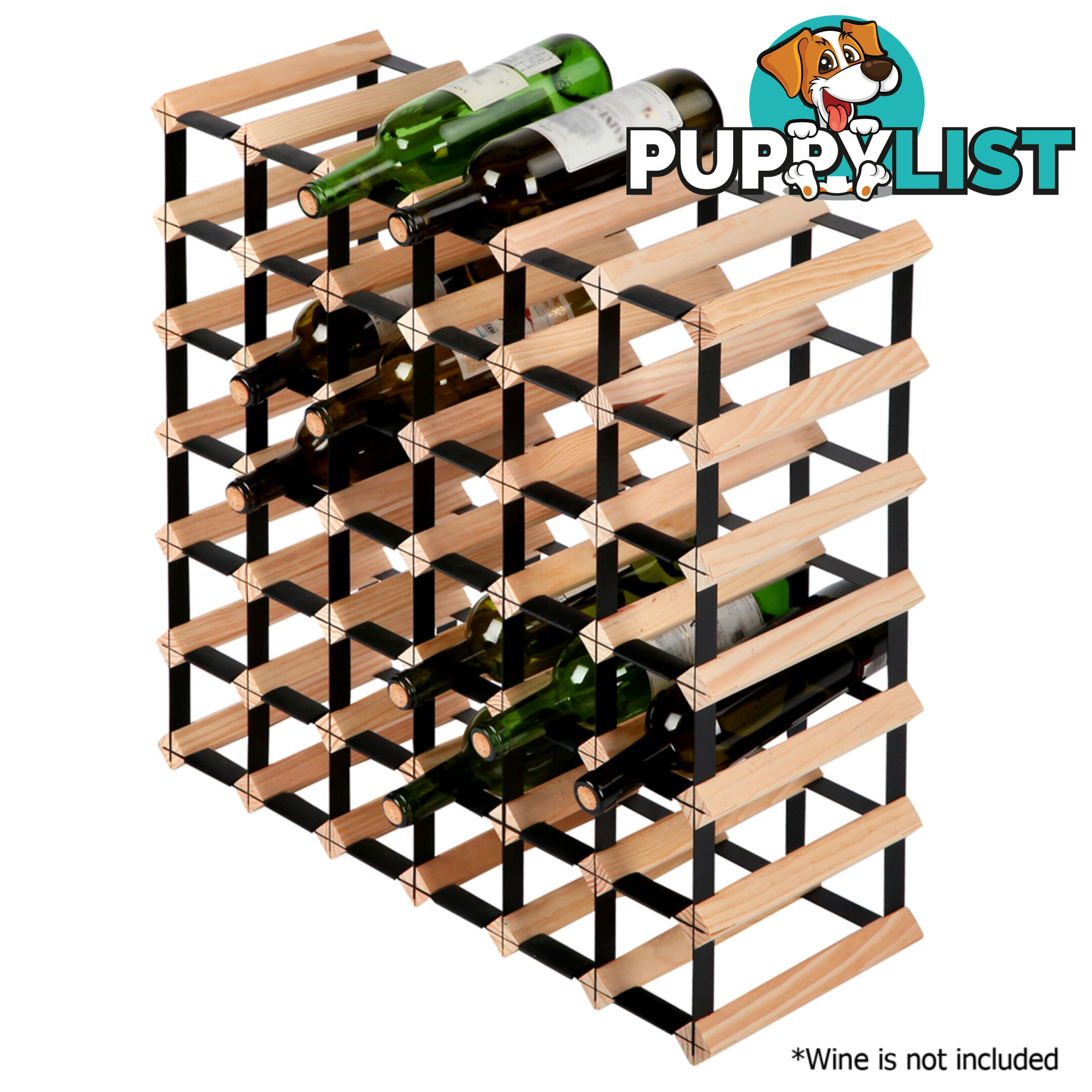 42 Bottles Timber Wine Rack Wooden Shelf Cellar Storage Vintry Stand Cabinet