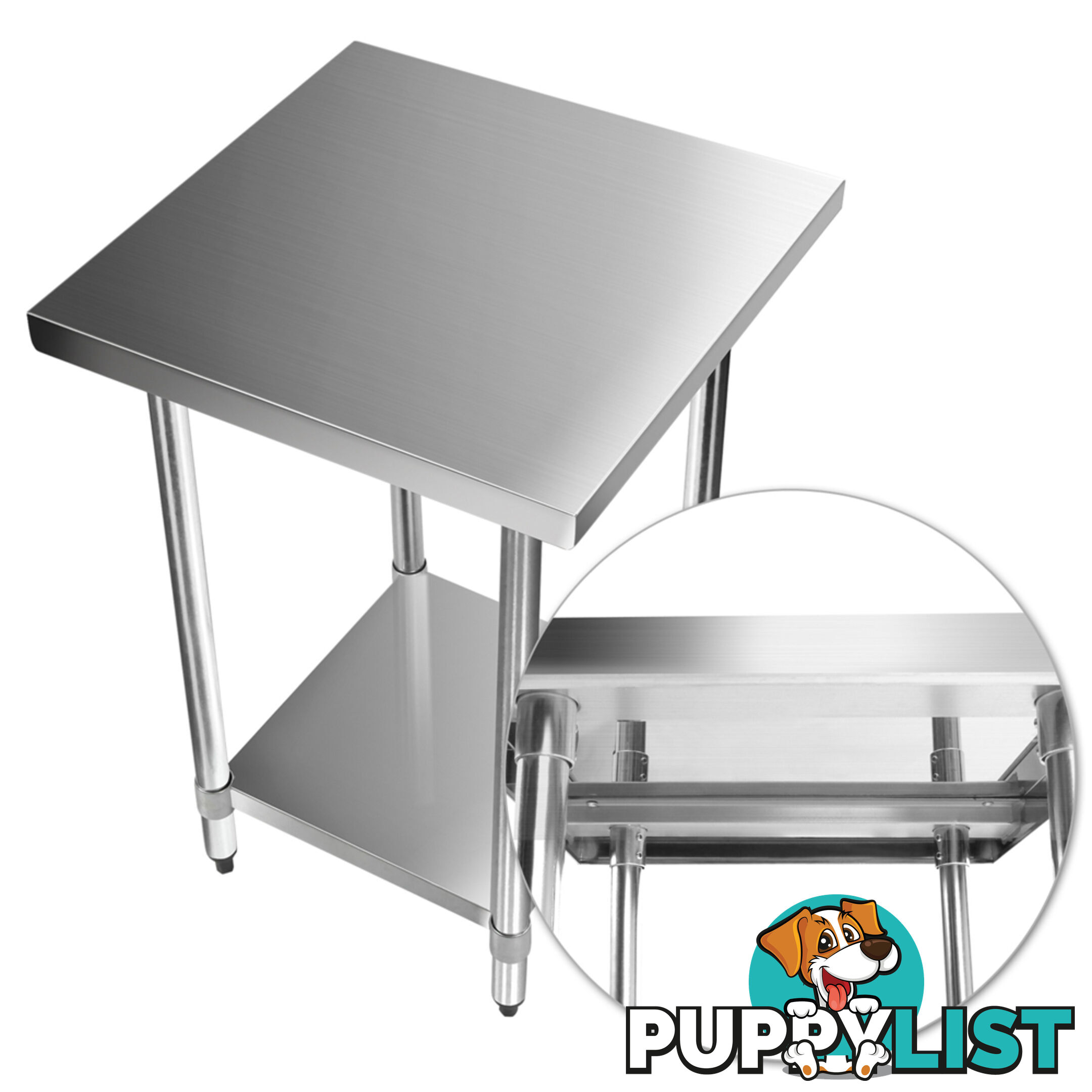 Commercial Stainless Steel Kitchen Work Bench Food Preparation Table Top 610mm