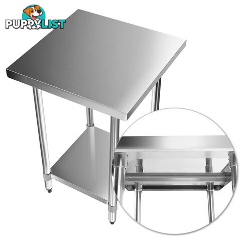 Commercial Stainless Steel Kitchen Work Bench Food Preparation Table Top 610mm