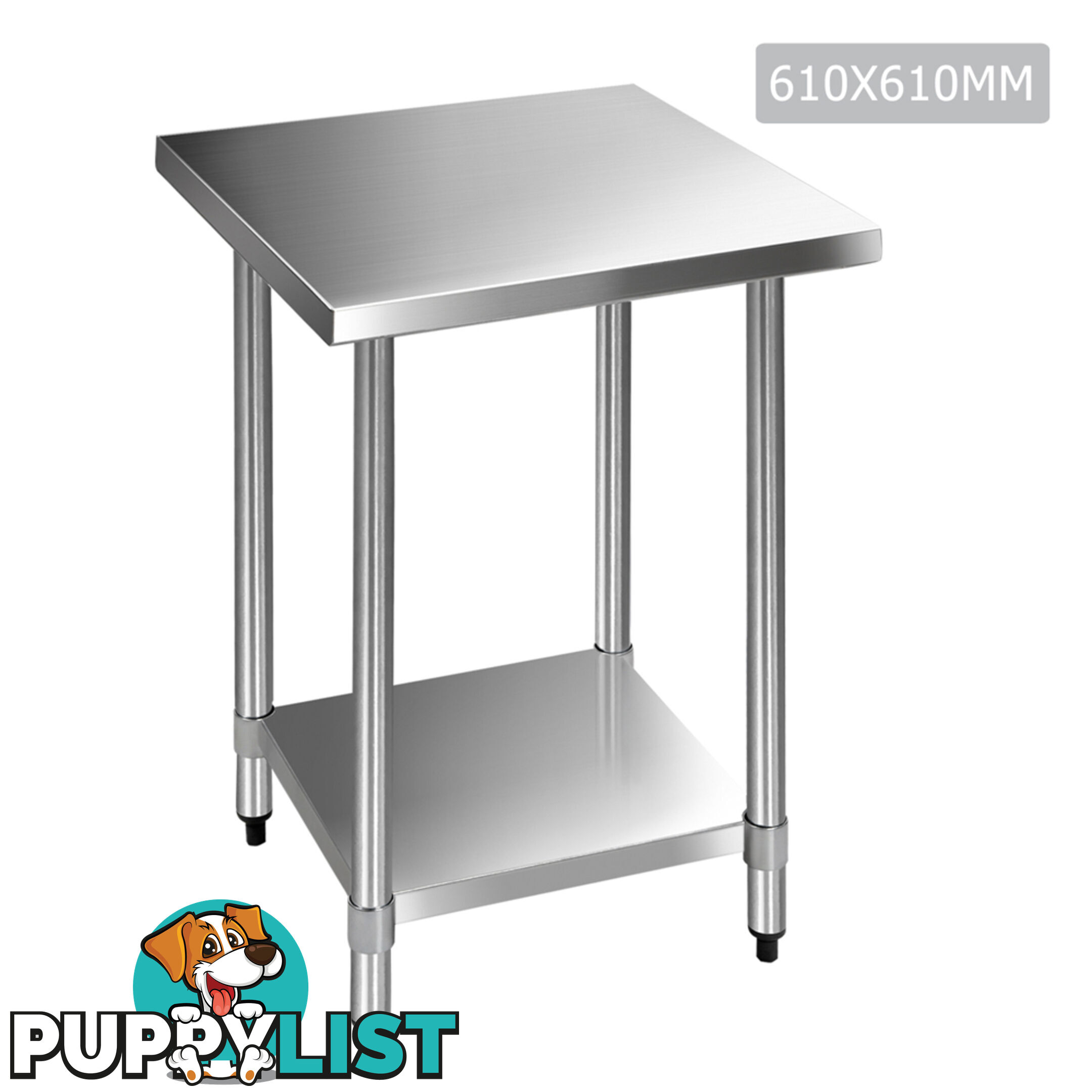 Commercial Stainless Steel Kitchen Work Bench Food Preparation Table Top 610mm