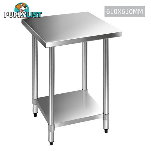 Commercial Stainless Steel Kitchen Work Bench Food Preparation Table Top 610mm