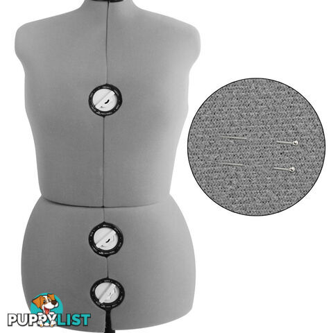 Size 14 - 20 Adjustable Dressmaking Female Mannequin Tailor Cloth Display Grey