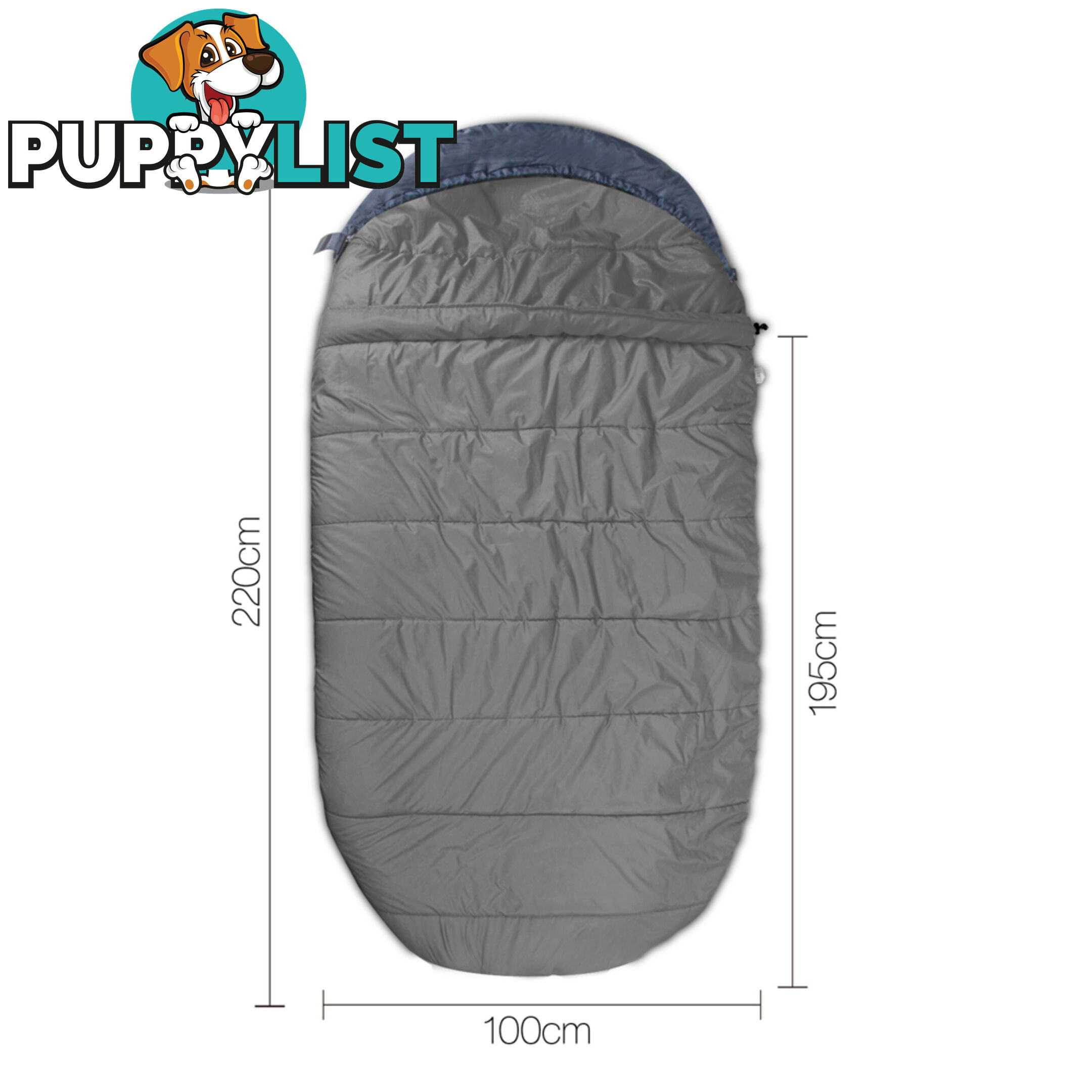 Wesshiorn Pebble-shaped Extra Large Sleeping Bag Navy