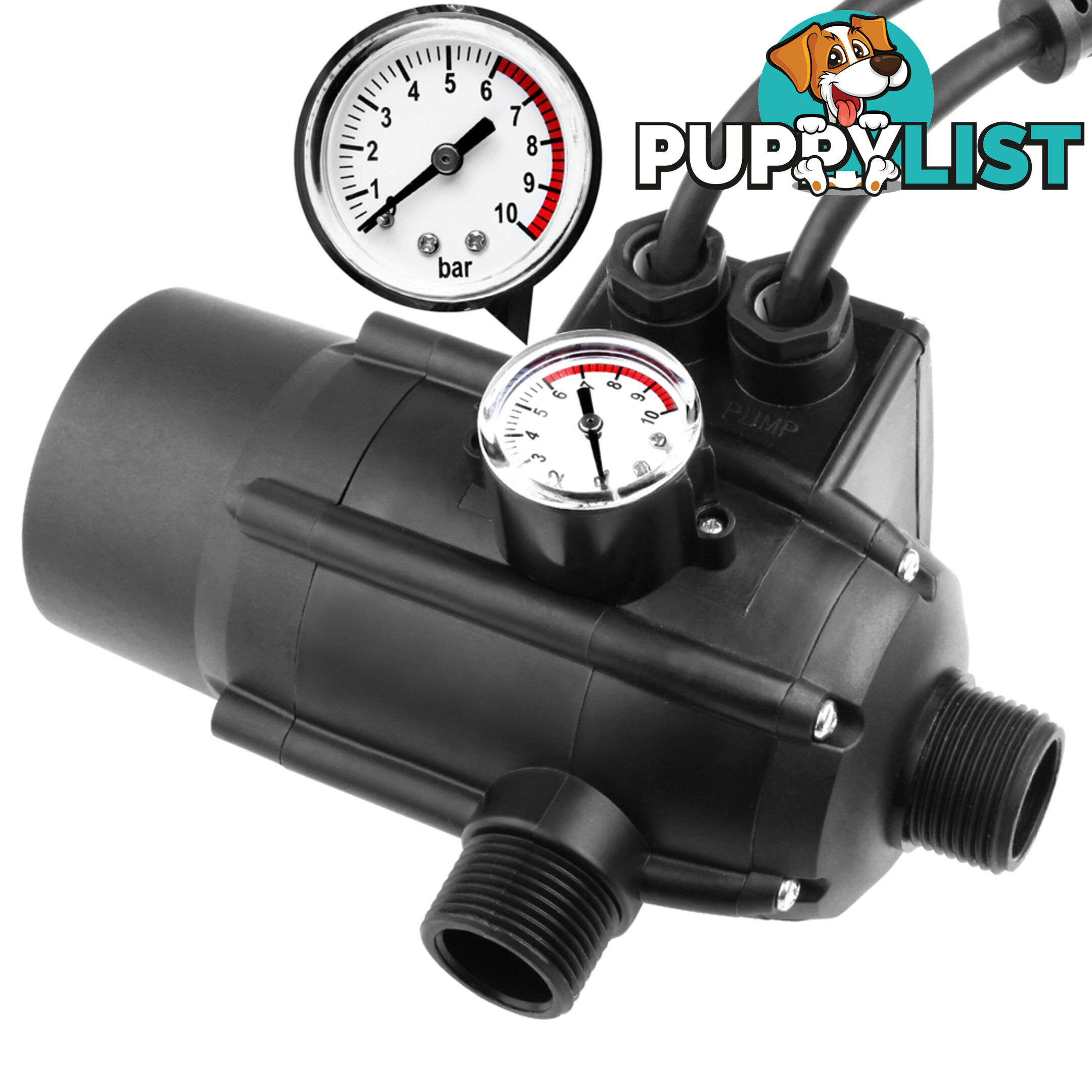 Adjustable Pressure Switch Water Pump Controller Black