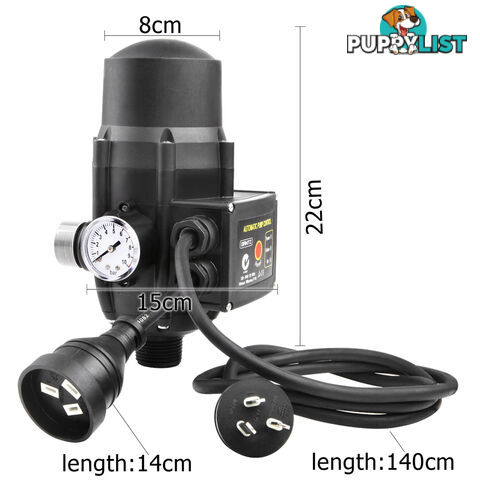 Adjustable Pressure Switch Water Pump Controller Black