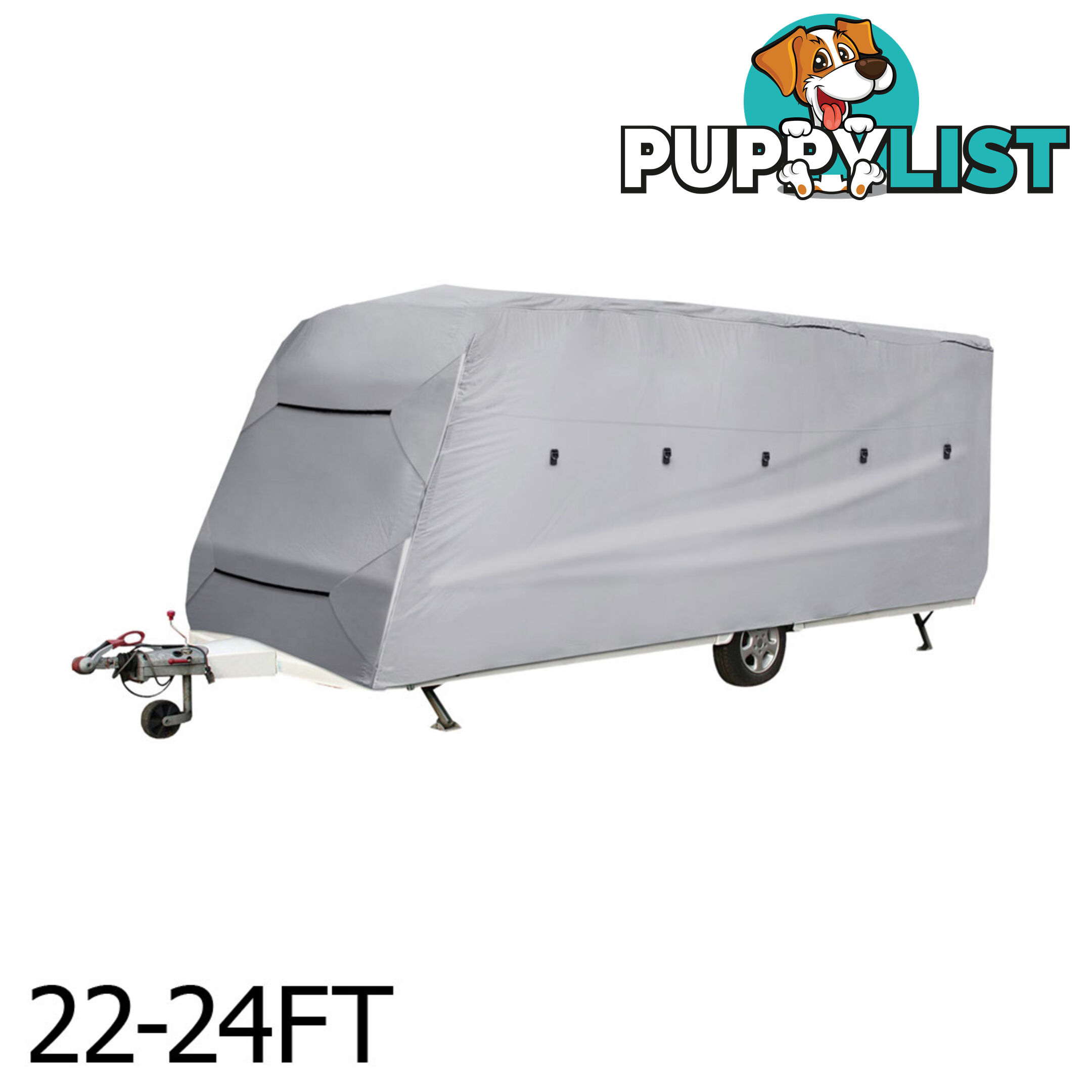 4 Layers Caravan Campervan Cover 22-24FT 4 Sides Open Covers Zips UV Waterproof