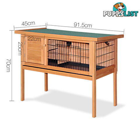 Rabbit Hutch with Hinged Lid