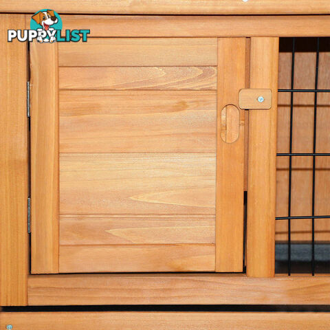 Rabbit Hutch with Hinged Lid