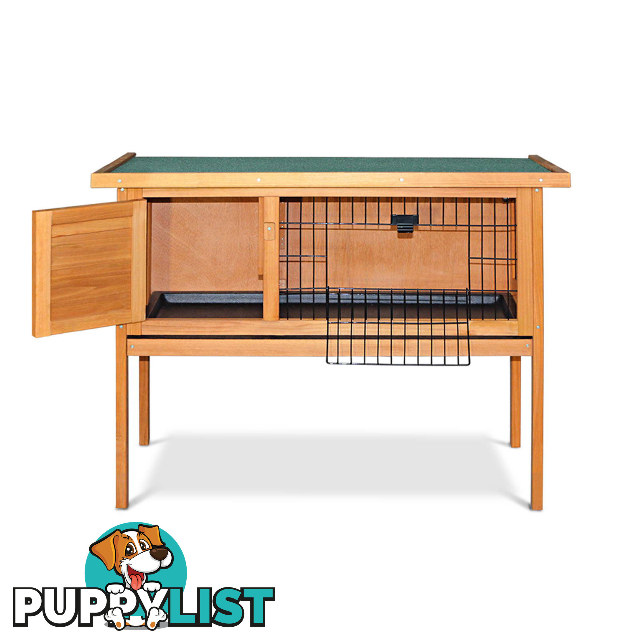 Rabbit Hutch with Hinged Lid