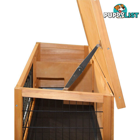 Rabbit Hutch with Hinged Lid