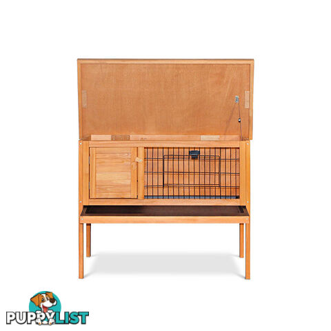 Rabbit Hutch with Hinged Lid