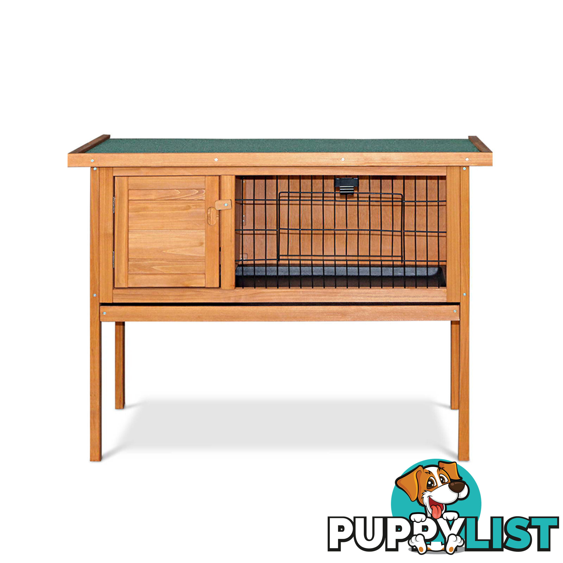 Rabbit Hutch with Hinged Lid