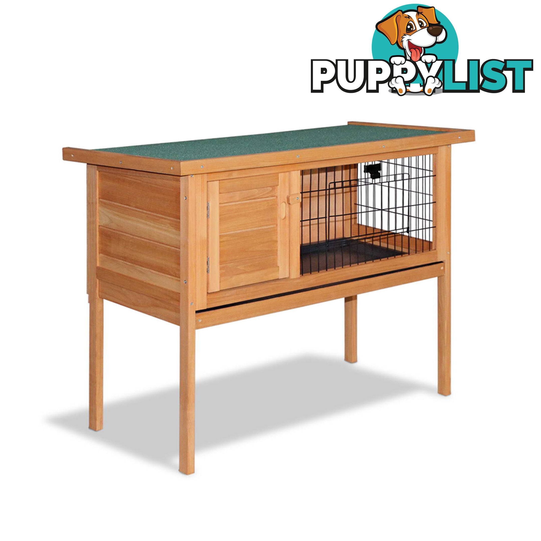 Rabbit Hutch with Hinged Lid