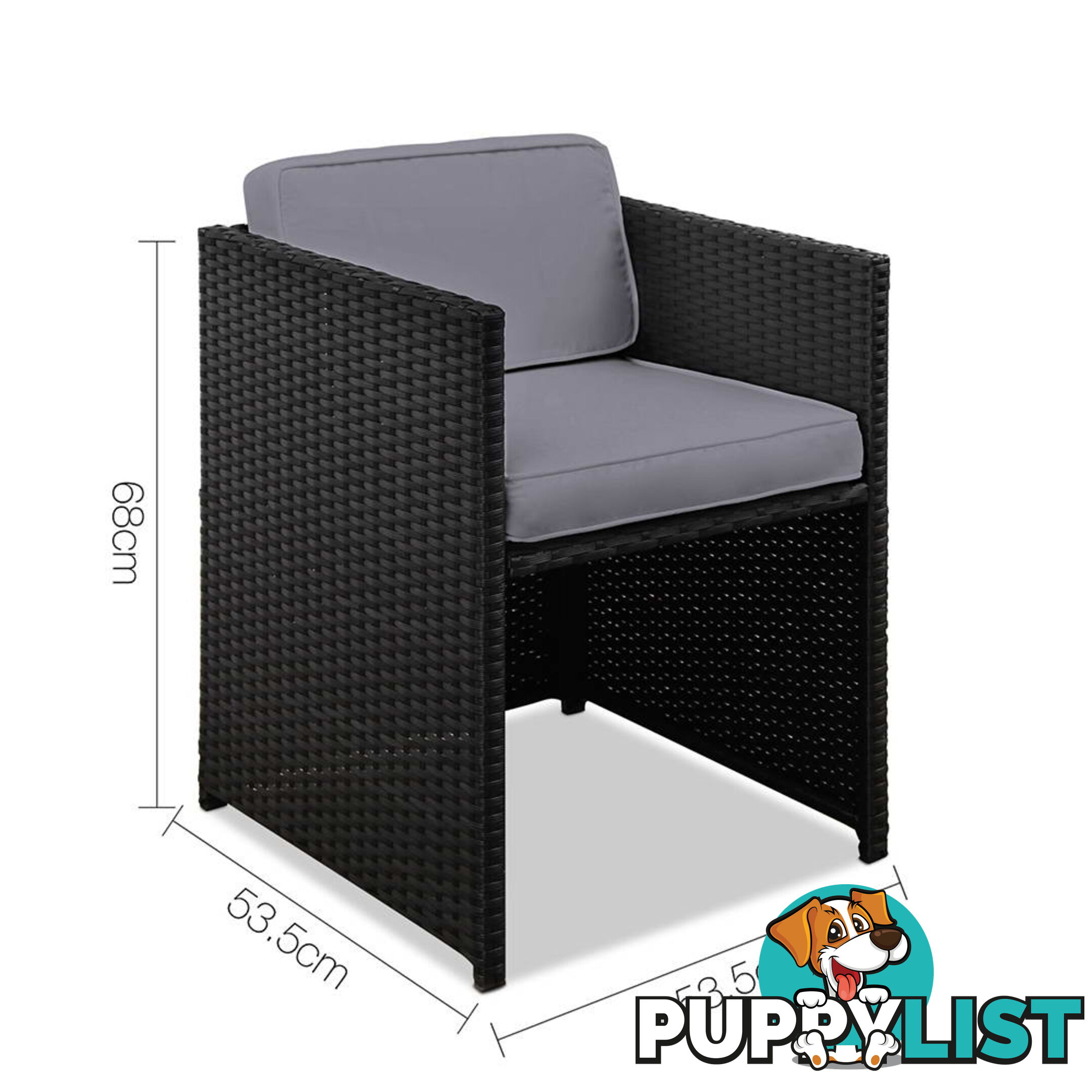 Rio Dining 5 Seater Set _ Black & Grey