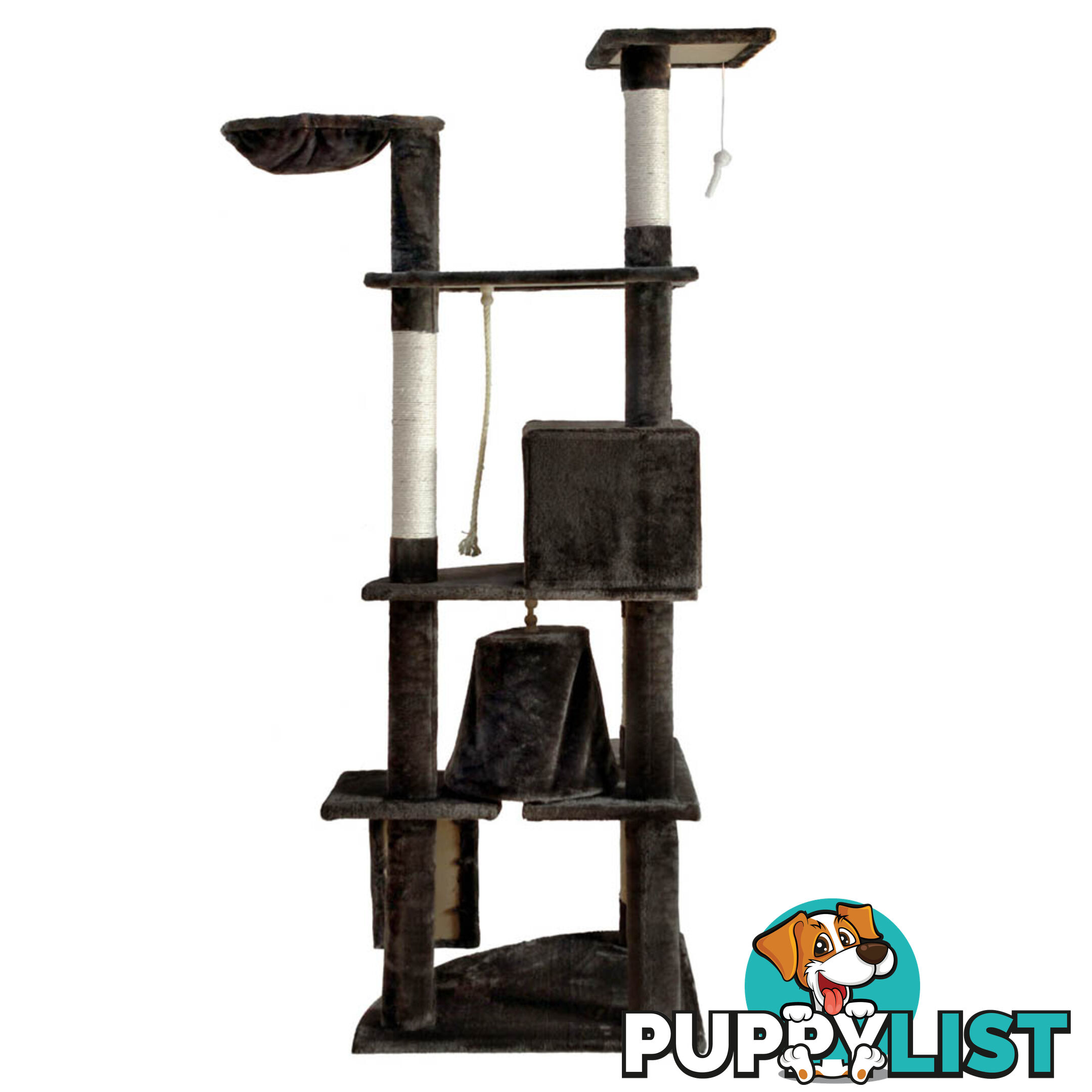 Cat Scratching Poles Post Furniture Tree 193cm Dark Grey