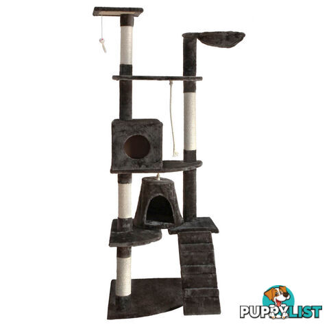 Cat Scratching Poles Post Furniture Tree 193cm Dark Grey