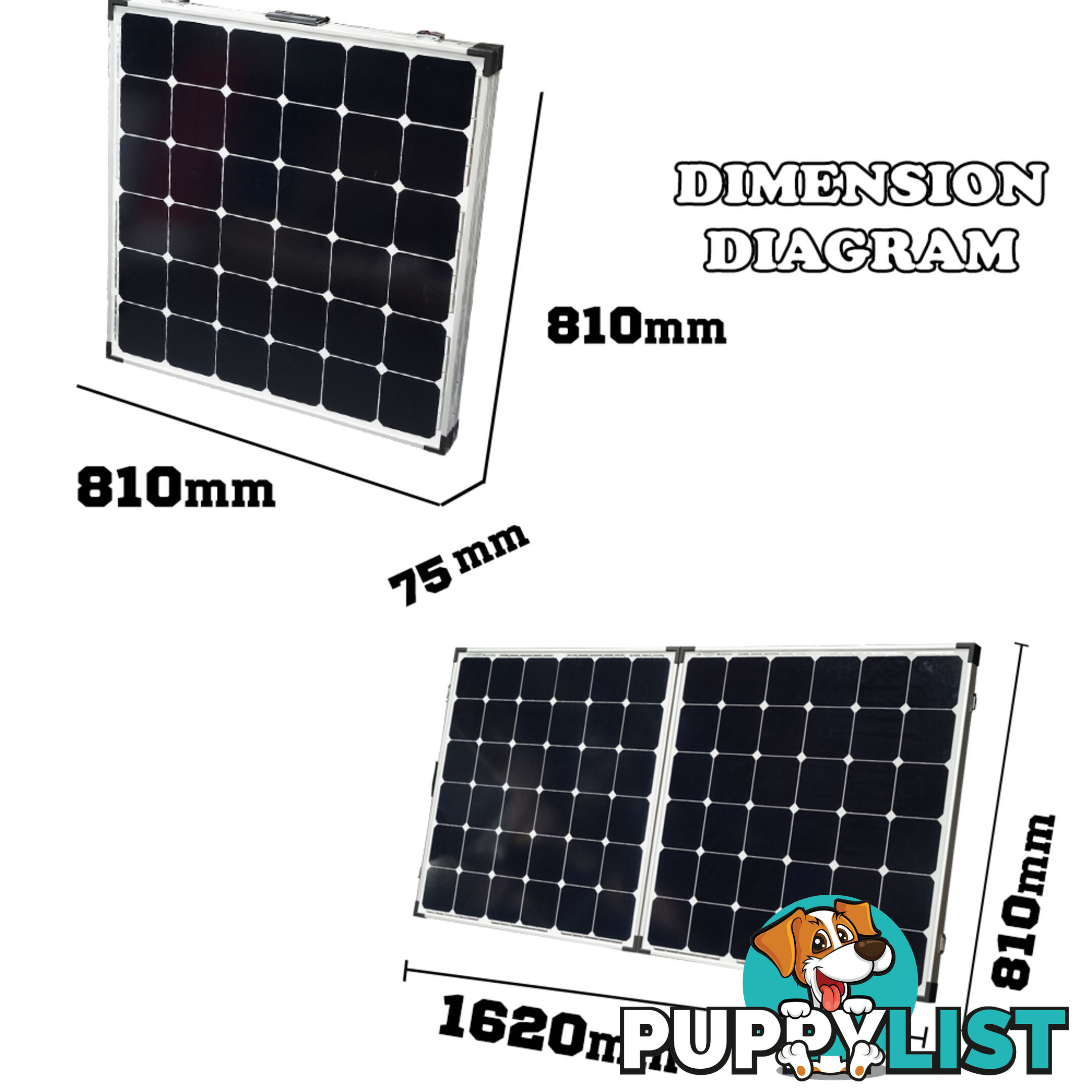 12V 250W Folding Solar Panel Kit Caravan Boat Camping Power Mono Charging Home