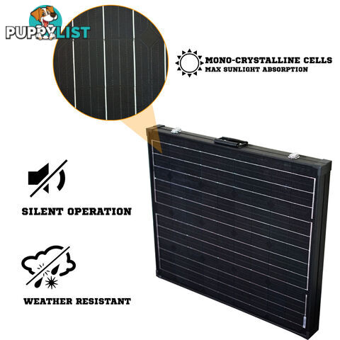 12V 180W Folding Solar Panel Black Silicon MEGAVOLT Mono MPPT Power Charging Kit