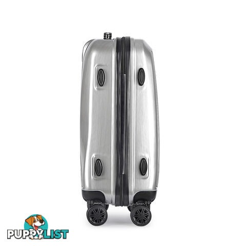 28&#34; Hard Shell Luggage 4 Wheels Suitecase TSA Lock Travel Carry On Bag Silver