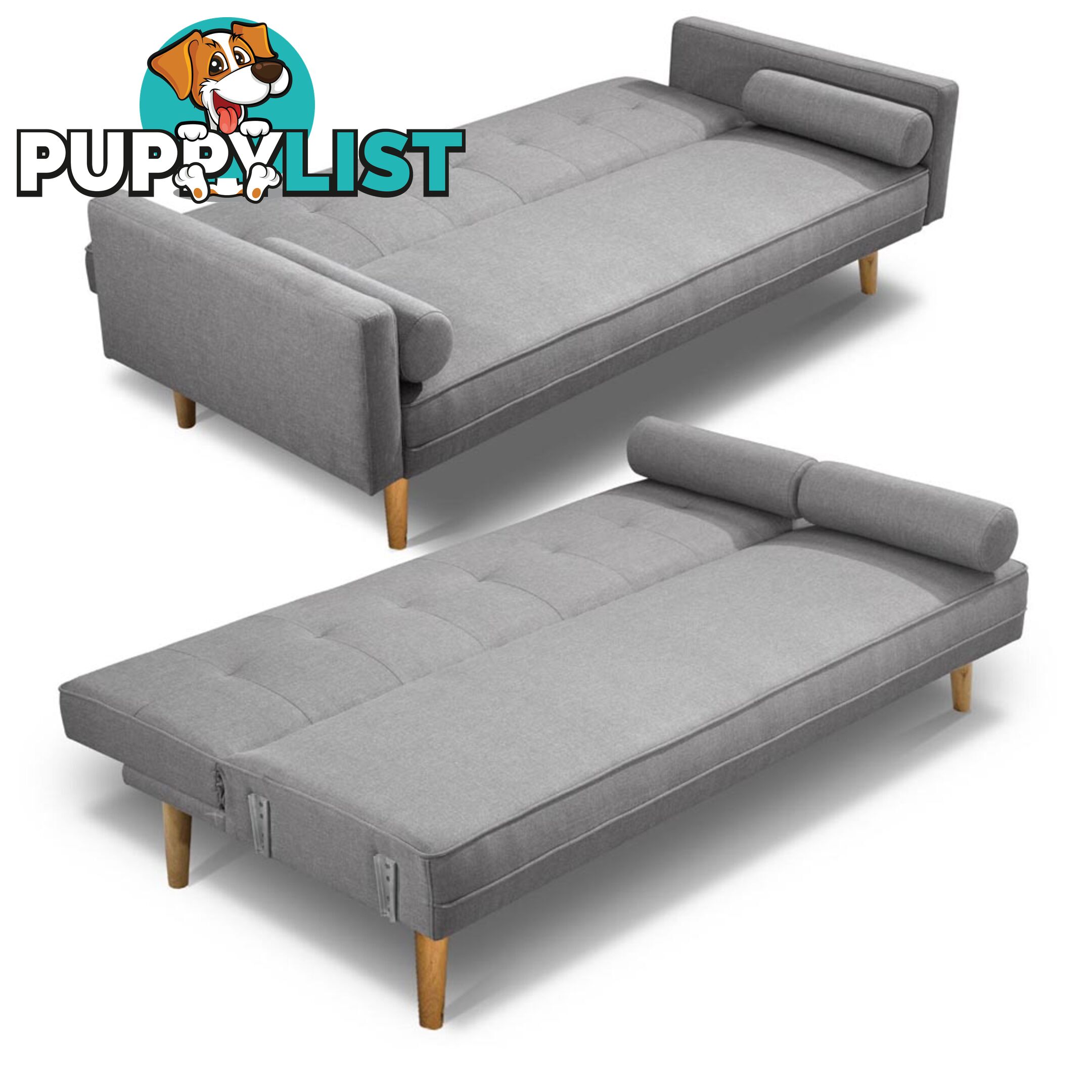 3 Seater Faux Linen Fabric Sofa