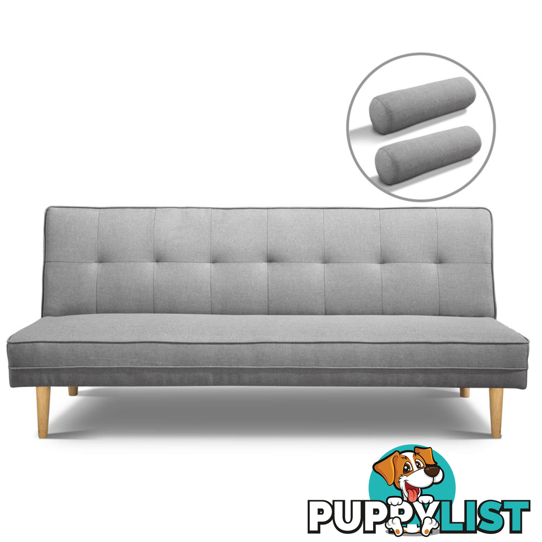 3 Seater Faux Linen Fabric Sofa