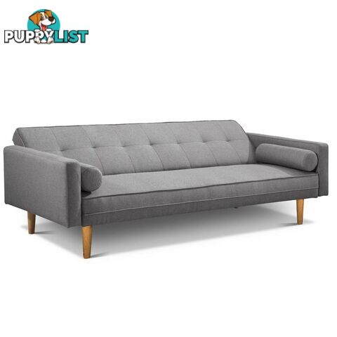 3 Seater Faux Linen Fabric Sofa